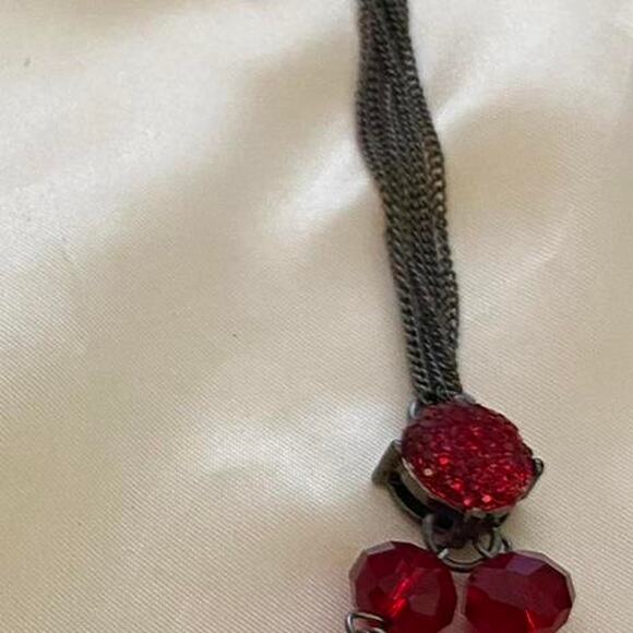 Whimsical  Crystal Vintage Translucent Fairy Scarlet Dark Red - Picture 5 of 5